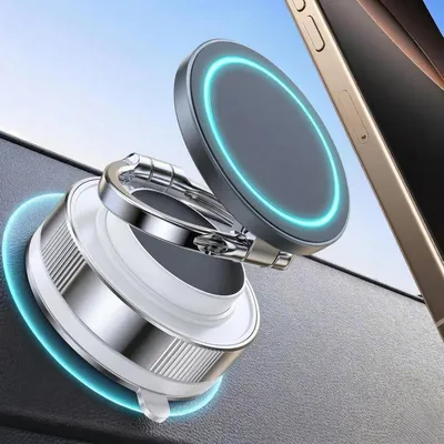 Produktbild von KANDONEX Handyhalterung Auto Magnet Saugnapf – Auto Zubehör Innenraum KFZ Handyhalter Schreibtisch Mobile Halterung kompatibel mit MagSafe ZF75