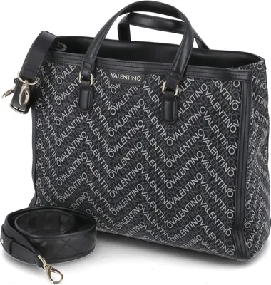 Produktbild von Valentino Damen Umhängetasche/ Shopper/ Handtasche BLIZZARD Schwarz Kunstleder-Textil-Mix-
