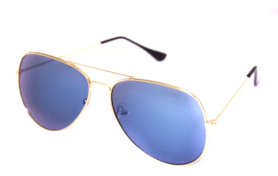 Produktbild von Pilotenbrille für Damen und Herren, Hellblau mit goldfarbenem Metallgestell