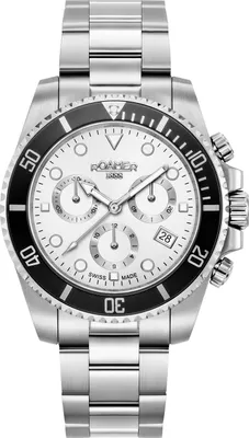 Produktbild von Roamer 851837 41 15 20 Deep Sea 100 Chrono weiss schwarz silber Herren Uhr NEU