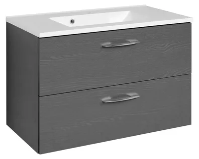 Produktbild von Basera Badezimmer Waschtisch Ondine 80 cm breit, anthrazit, mit Waschbecken