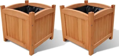 Produktbild von Holz-Hochbeet 30x30x30 cm 2 Stk. , Gabionen Design 2024