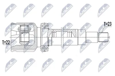 Produktbild von NTY Gelenksatz Antriebswelle Vorne Rechts für FORD Fiesta Mk6 Schrägheck (JA8, JR8) NPW-FR-114