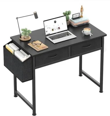 Produktbild von Schreibtisch mit Stoffschubladen - für Homeoffice oder Schlafzimmer