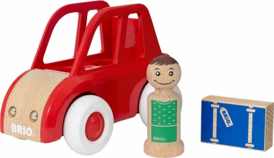 Produktbild von BRIO My Home Town Rotes Stadtauto, 3-tlg., Auto, Kinderspielzeug, Holzspielzeug, Holz Spielzeug, 30346