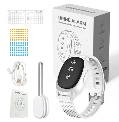 Immagine prodotto di ZELURXX Allarme wireless per l'enuresi notturna per bambini e anziani, sensore per l'enuresi, allarme notturno, impermeabile, per la cura e l'allenamento in caso di enuresi notturna, taglia S, bianco