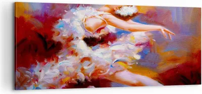 Produktbild von Bild auf Leinwand - Leinwandbild - Balletttänzer tanzen - 100x40cm - Wand Bild - Wanddeko - Leinwanddruck - Bilder - Kunstdruck - Wanddekoration - Leinwand bilder - Wandkunst - AB100x40-3463