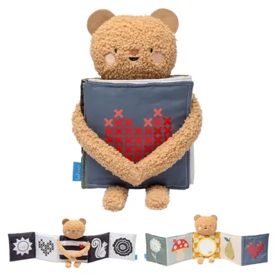 Zdjęcie produktu dla Dwustronna książeczka sensoryczna Przytulny Miś Taf Toys