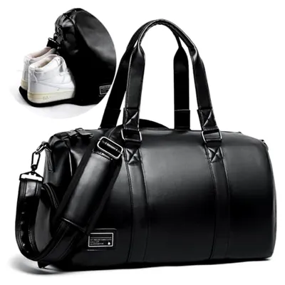 Produktbild von 20L Sporttasche aus Kunstleder mit Schuhfach – Wasserdicht und vielseitig für Damen und Herren