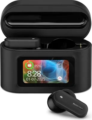 Image de Philips 6000 series TAT6000BK/00, Casque True Wireless Stereo (TWS), 20 - 20000 Hz, Appels/Musique, Noir