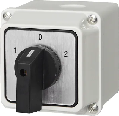 Produktbild von Nockenschalter Drehschalter Wendeschalter Wahlschalter mit Gehäuse IP65 1-0-2 On-Off-On 3-polig 3-Phasen 16A