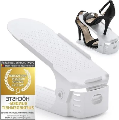 Zdjęcie produktu dla Półka na buty, do układania w stosy, organizer, 50% więcej miejsca, biała