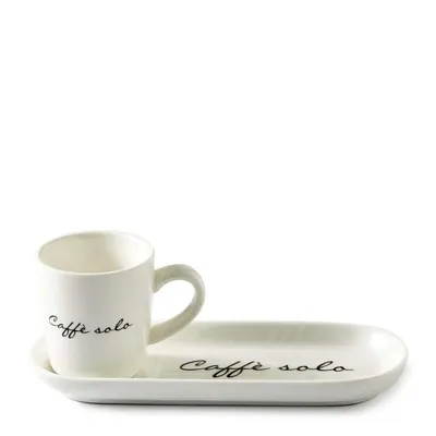 Produktbild von Rivièra Maison Caffè Solo, Set, Weiß, Keramik, 180 mm, 70 mm, 70 mm