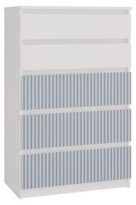 Produktbild von Topeshop M5 FR BLUE KPL, Blau, Weiß, 5 Schublade(n), Partikelbord, 700 mm, 400 mm, 1095 mm