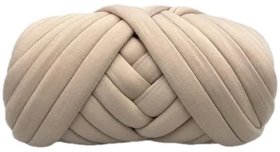 Zdjęcie produktu dla Gruba włóczka do szydełkowania i robienia na drutach, ok. 50 metrów, kolor khaki
