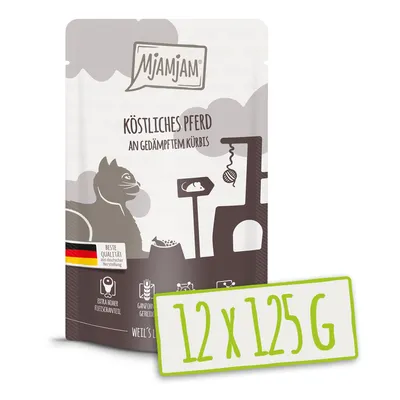 Produktbild von MjAMjAM - Quetschie - 12x125g Pferd an Kürbis Katzenfutter Nassfutter Alleinfuttermittel