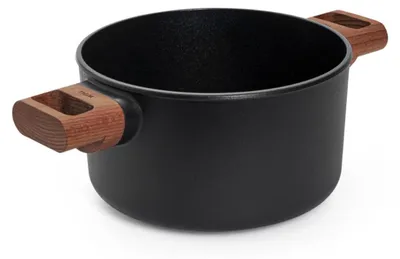 Produktbild von Woll Eco Logic QXR Topf, Ø 20 cm, 12 cm hoch, 3 Liter, mit 2 Holz-Seitengriffen