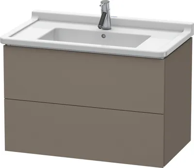 Produktbild von Waschtischunterbau L-CUBE 469x820x558mm flannel grey seidenmatt flannel grey seidenmatt