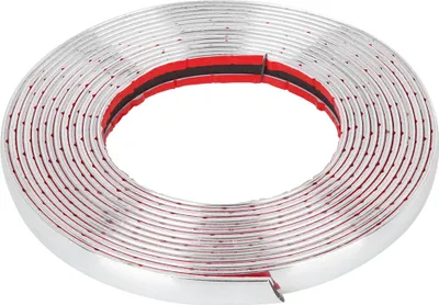 Produktbild von Zierleiste Chrom Zierleiste Selbstklebend Chromleiste Chromstreifen Stoßstange Leisten Flexibel Klebeband 5m x 15mm