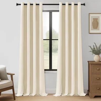 Produktbild von Beige Vorhang 140x260cm für Schlafzimmer und Wohnzimmer