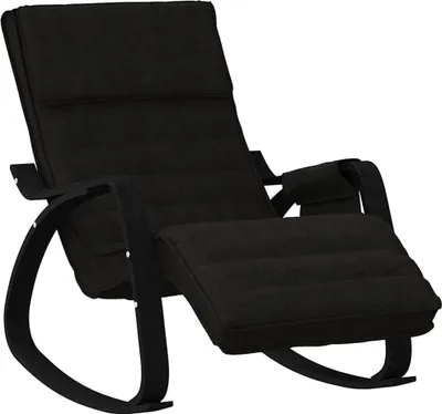 Produktbild von vidaXL Schaukelstuhl Schwarz Stoff
