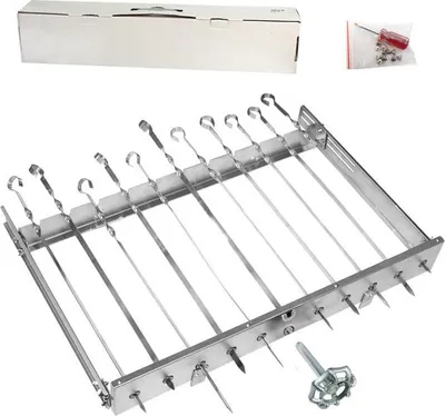 Produktbild von OLYMP Mehrfacher Grillspießdreher Sesam II für 11 Spieße, manuell, Schaschlik, Grillspieß, Drehspieß, ohne Motor