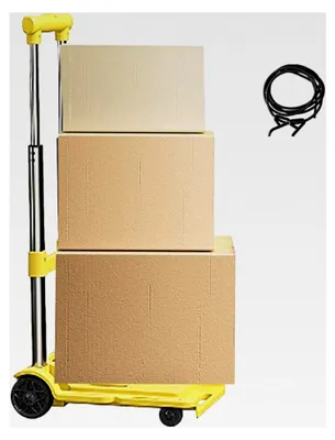 Produktbild von Faltbare Sackkarre, Tragbarer Rollwagen, höhenverstellbar, für Reisen, Einkäufe, Garage, Transport