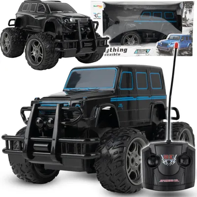 Produktbild von Malplay RC SWAT Auto mit Ladegerät und USB | ferngesteuertes Modellauto für Kinder | Elektro Monster Truck | schwarz