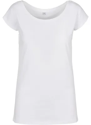 Obrázok produktu pre Build Your Brand – Dámske tričko s širokým výstrihom TN1777 (L) (biele)