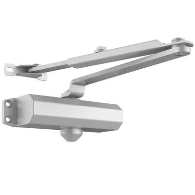 Zdjęcie produktu dla Samozamykacz VEVOR Automatyczny samozamykacz do użytku komercyjnego lub prywatnego dla drzwi o wadze do 68 kg Samozamykacz prętowy z odbojnikiem hydraulicznym Obudowa z odlewu aluminiowego Srebrny