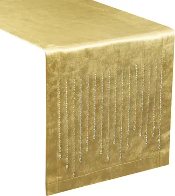 Image de Nappe festive décoration de table ROYAL 3 or 35x220 cm or ITALIAN