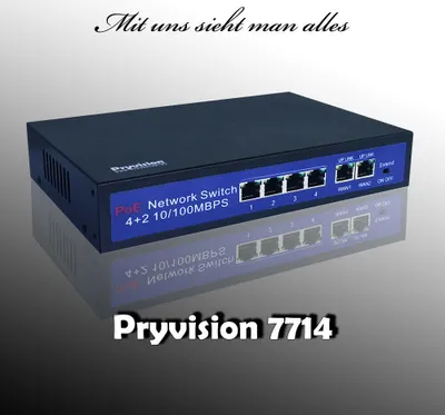 Produktbild von POE Switch 4 Port Kanal für Video Überwachung Kamera High Quality Pryvision