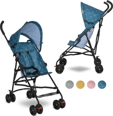 Produktbild von Lorelli Ultra Leichter Buggy Kinderwagen Vaya - nur 4,7kg - kompakter Sportsitz bis 15kg,  klappbarer Reisekinderwagen, blau