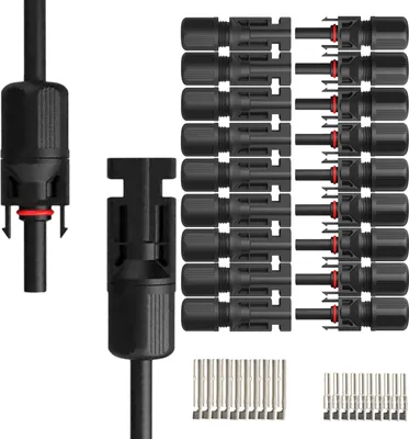 Produktbild von PV Solarstecker für Solarkabel Solar Stecker 4mm² 6mm² Kupplung Buchse 1500V/40ATyp:10-Paar