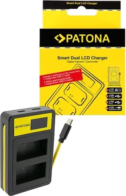 Immagine prodotto di Caricabatterie doppio Panasonic DMW-BLC12 E con LCD, USB
