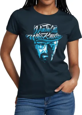 Produktbild von Spreadshirt Breaking Bad I'm The One Who Knocks Hut Frauen T-Shirt, XL, Navy