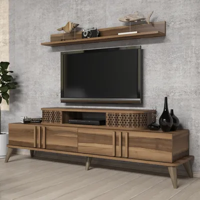 Produktbild von Skye Decor, Eylül - Walnut, TV-Schränke, Nussbaum, 168 x 51,6 x 39 cm