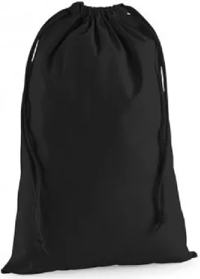 Produktbild von Westford Mill Premium Baumwolle Beutel PC3202 (S) (Schwarz)