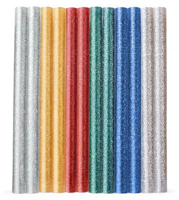 Produktbild von 12 Heißklebesticks bunt glitzernd