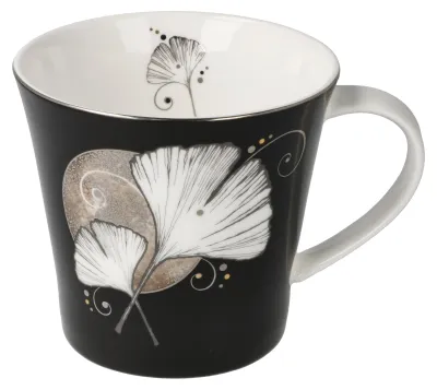 Produktbild von Goebel Coffee-/Tea Mug Ginkgo Schwarz, Kaffeetasse, Tasse, Teetasse, Fine Bone China, 23500931