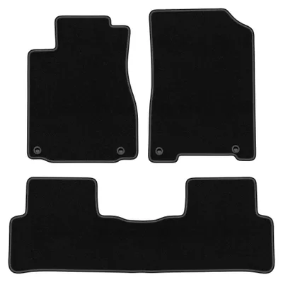 Image de Tapis de sol en moquette pour Honda CR-V IV 2011-2018 (SUV) – jeu 4 pièces, noirs, sur mesure – Wielganizator BASIC
