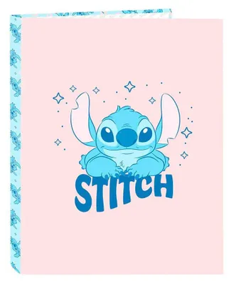 Zdjęcie produktu dla Segregator Lilo & Stitch Ohana Niebieski Jasnoróżowy A4 26,5 x 33 x 4 cm