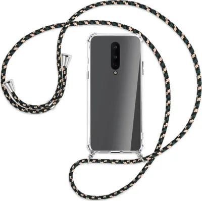 Produktbild von Handykette Backcover-Schutzhülle mit Band (Metall silberfarben) für OnePlus 8 - camouflage