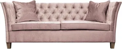 Produktbild von Chesterfield Zweisitzer Hellgrau Stoff Wohnzimmer Design Polster Sofa Kreative