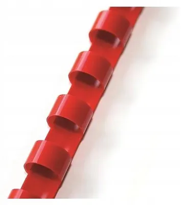 Obrázok produktu pre Plastové viazače, červené, priemer 28,5 mm, vhodné pre 270 strán