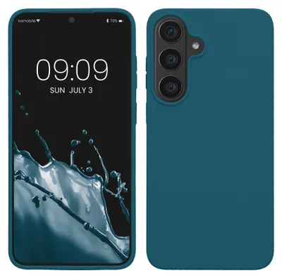Produktbild von kwmobile Handyhülle für Samsung Galaxy S26 FE Hülle - Case Silikon - Kabelloses Laden - Schutzhülle Cover in Petrol matt
