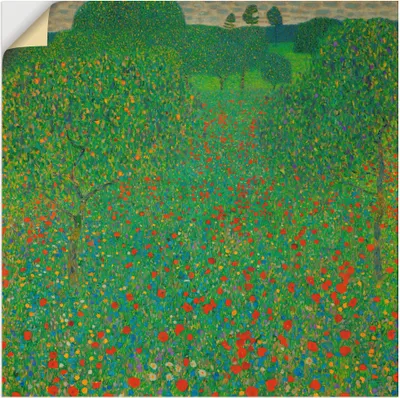 Produktbild von ARTland Wandbild, selbstklebend Feld mit Mohn Größe: 70x70 cm