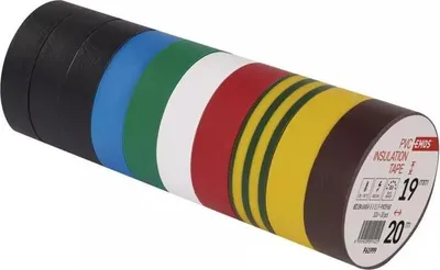 Obrázek produktu pro Izolační páska Emos PVC 19mm / 20m mix 10ks