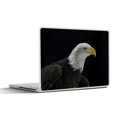 Produktbild von MuchoWow® Laptop Aufkleber Sticker Cover Adler - Vogel - Schnabel - Schwarz 25x18 cm - Laptop-Deko