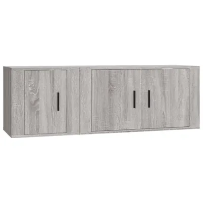 Produktbild von vidaXL 2-tlg. TV-Schrank-Set Grau Sonoma Holzwerkstoff